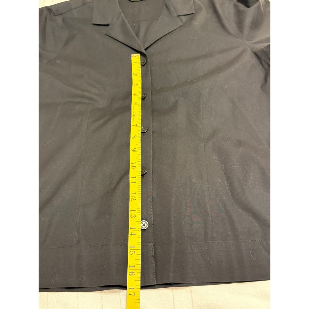 Eddie Bauer Black Button Up Blouse Women's S Wrinkle Resistant  3/4 Sleeve - Picture 6 of 7